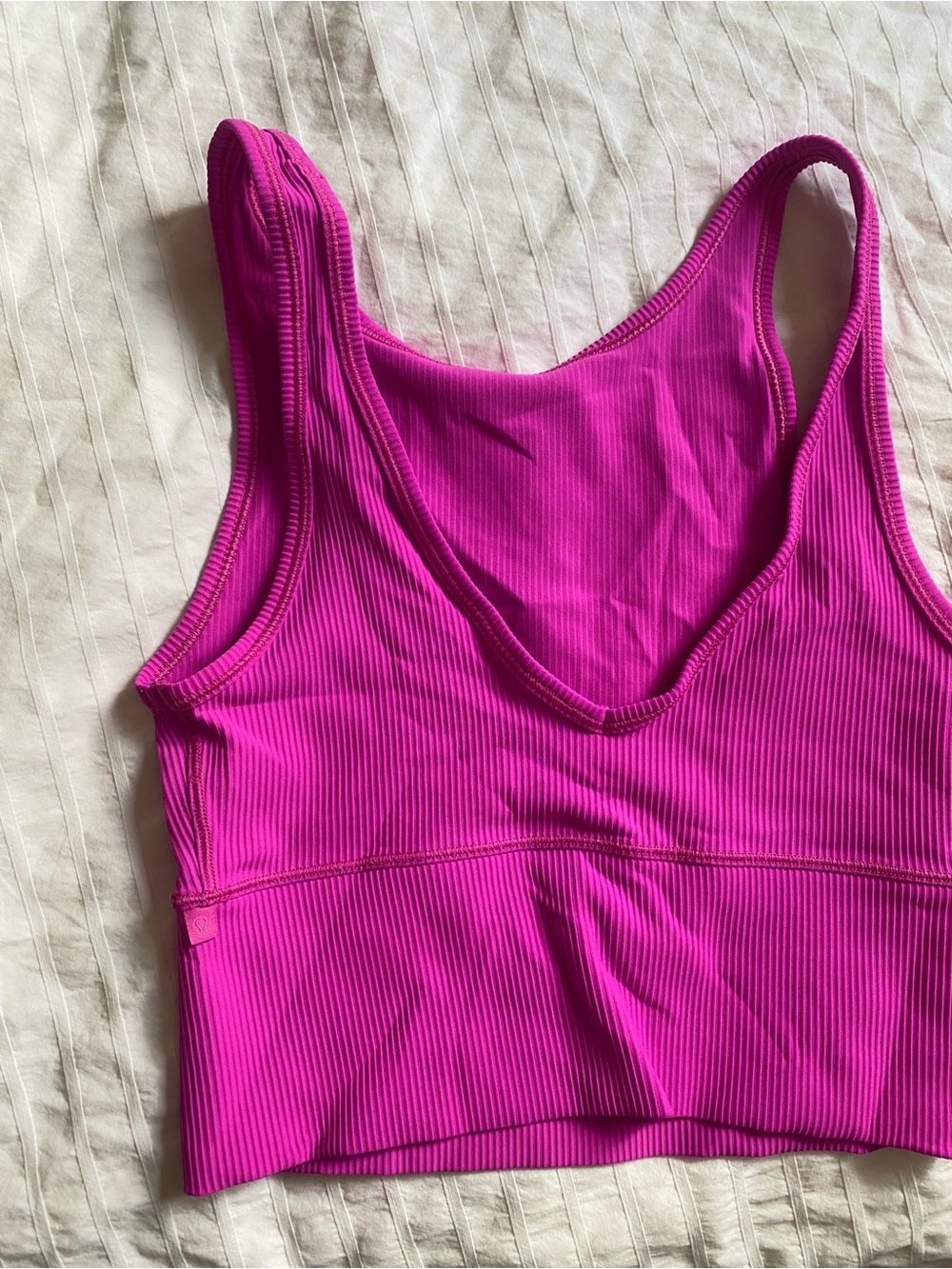 Lululemon Ribbed Scoop Sports Bra - Hot Pink